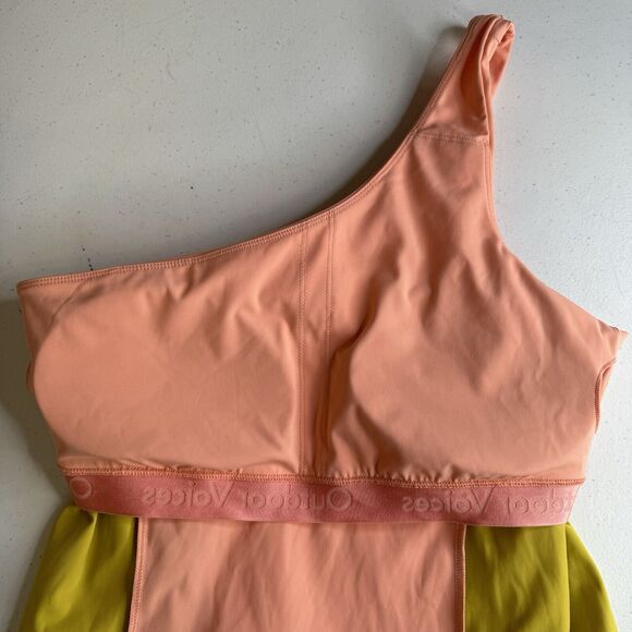 Outdoor Voices Womens One Shoulder Dress Size Medium Color Block Pickleball - Picture 8 of 10